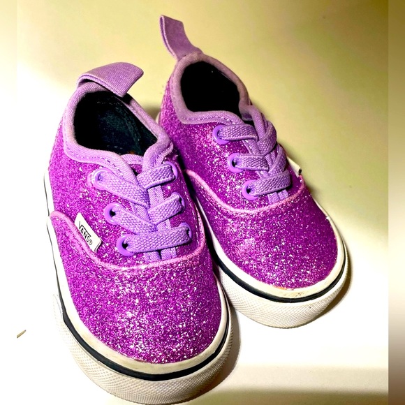 Vans Other - Baby Vans Shoes Glitter Purple Shoes Size 2.5